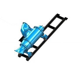 INCLINED SUBMERSIBLE PUMP WITH MOVABLE RAILS TS SPMF